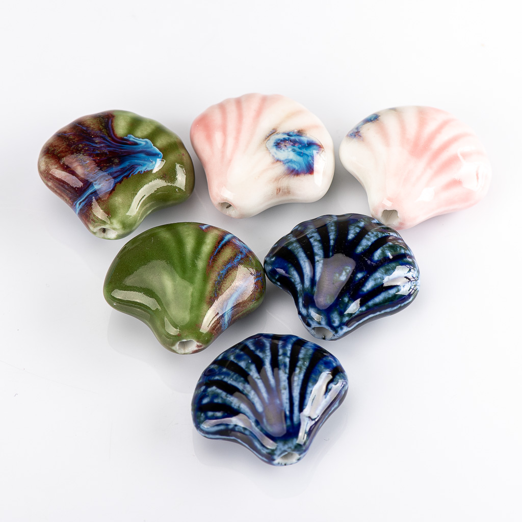 Snake Plant Ceramic - 32 #2 Buah Liontin Manik-manik Keramik