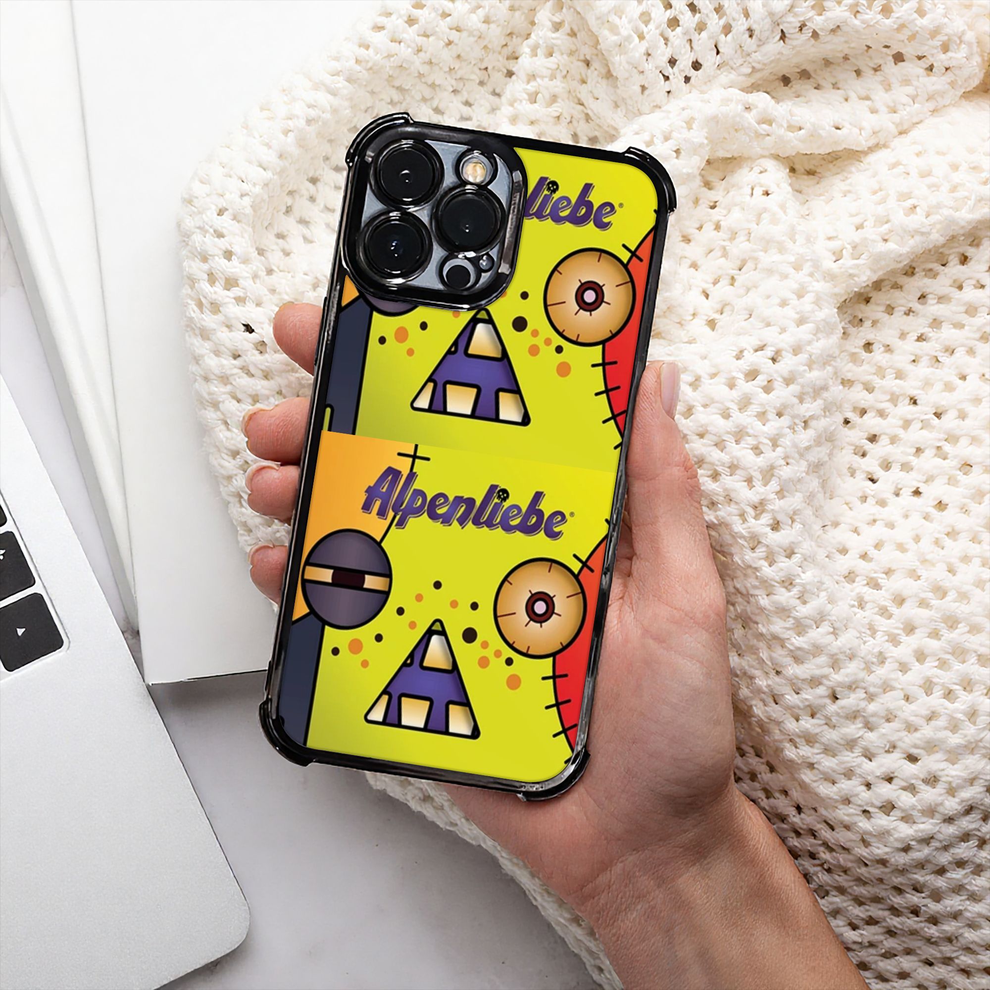 Monstera - Casing Ponsel Halloween Motif Wajah Monster