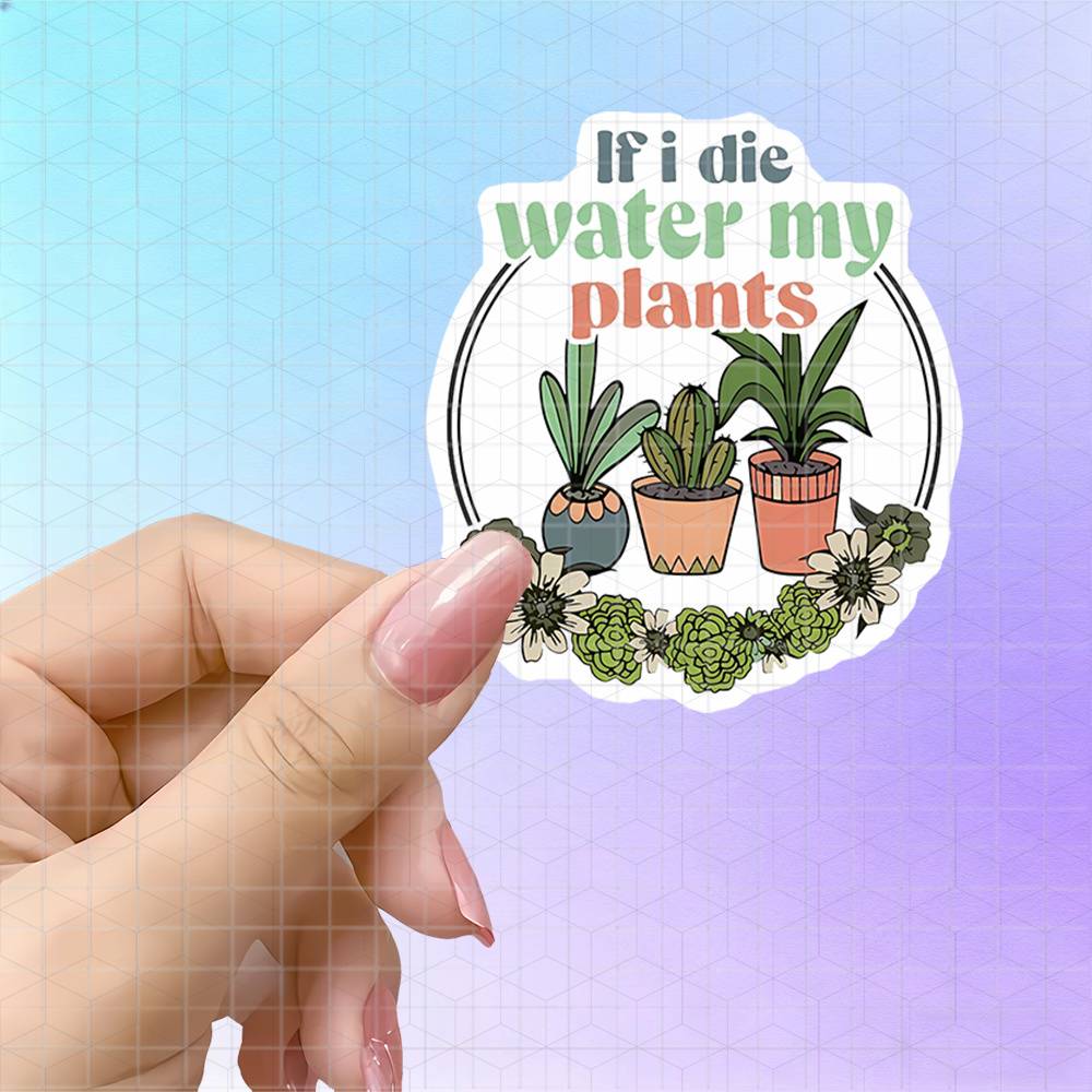 The Plant Parent - Stiker Vinyl Bertema Tanaman Pot, Bunga,