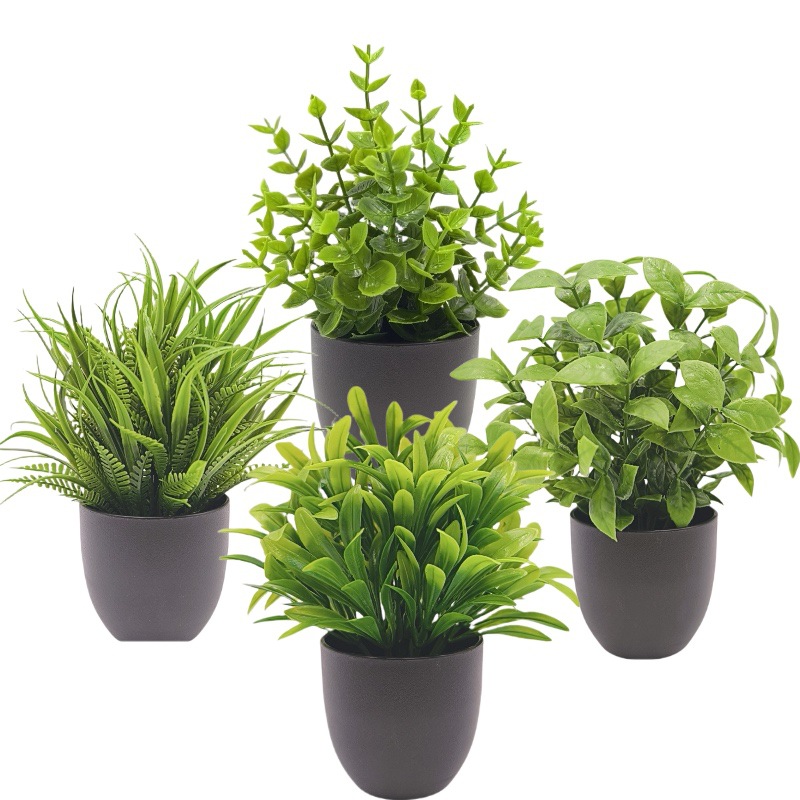 Succulent Set - Bonsai Tanaman Hijau Simulasi, Dekorasi Interior