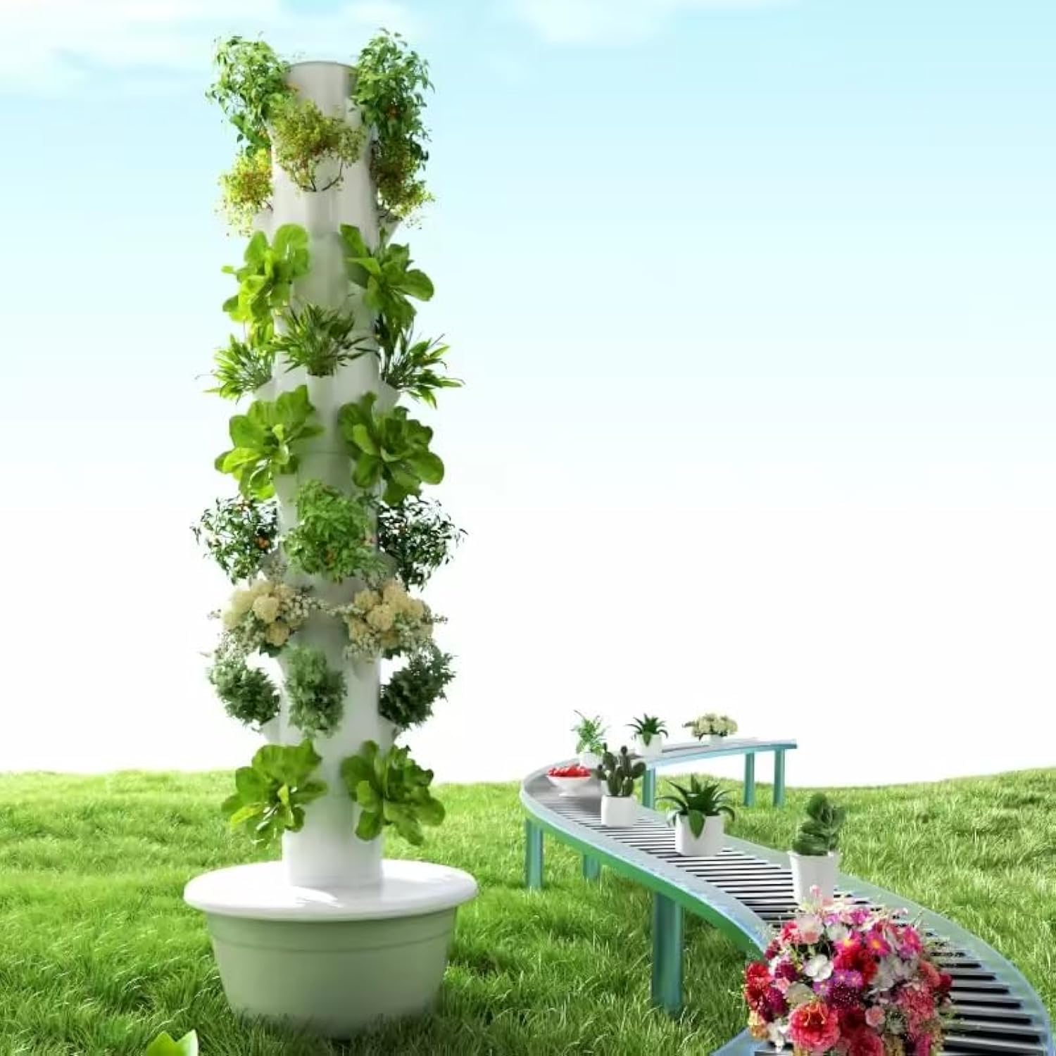 Pothos - Menara Hidroponik Vertikal Aeroponik untuk Buah