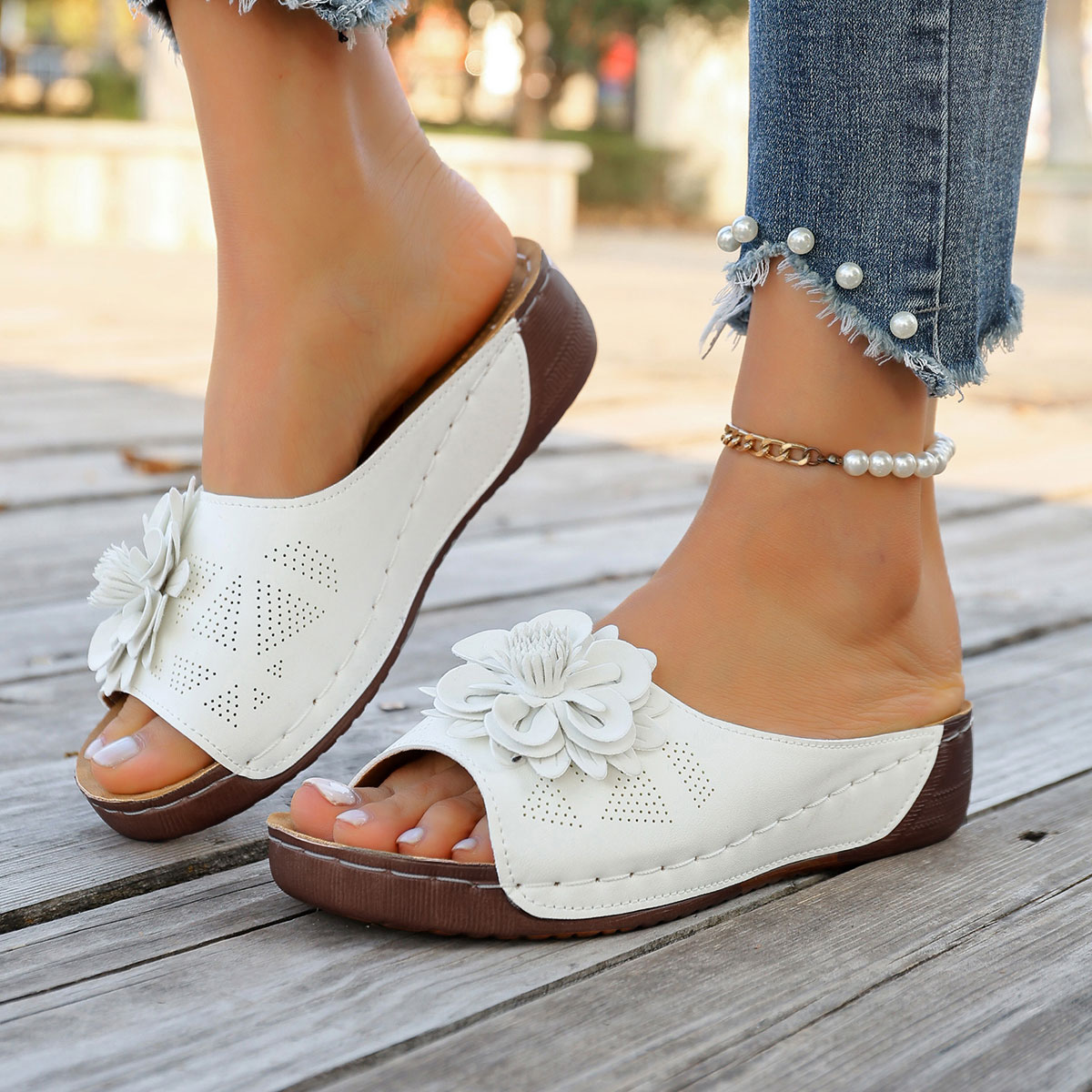Sandal Wedge Sol Tebal Wanita, - Indoor Plants ulasan dan harga