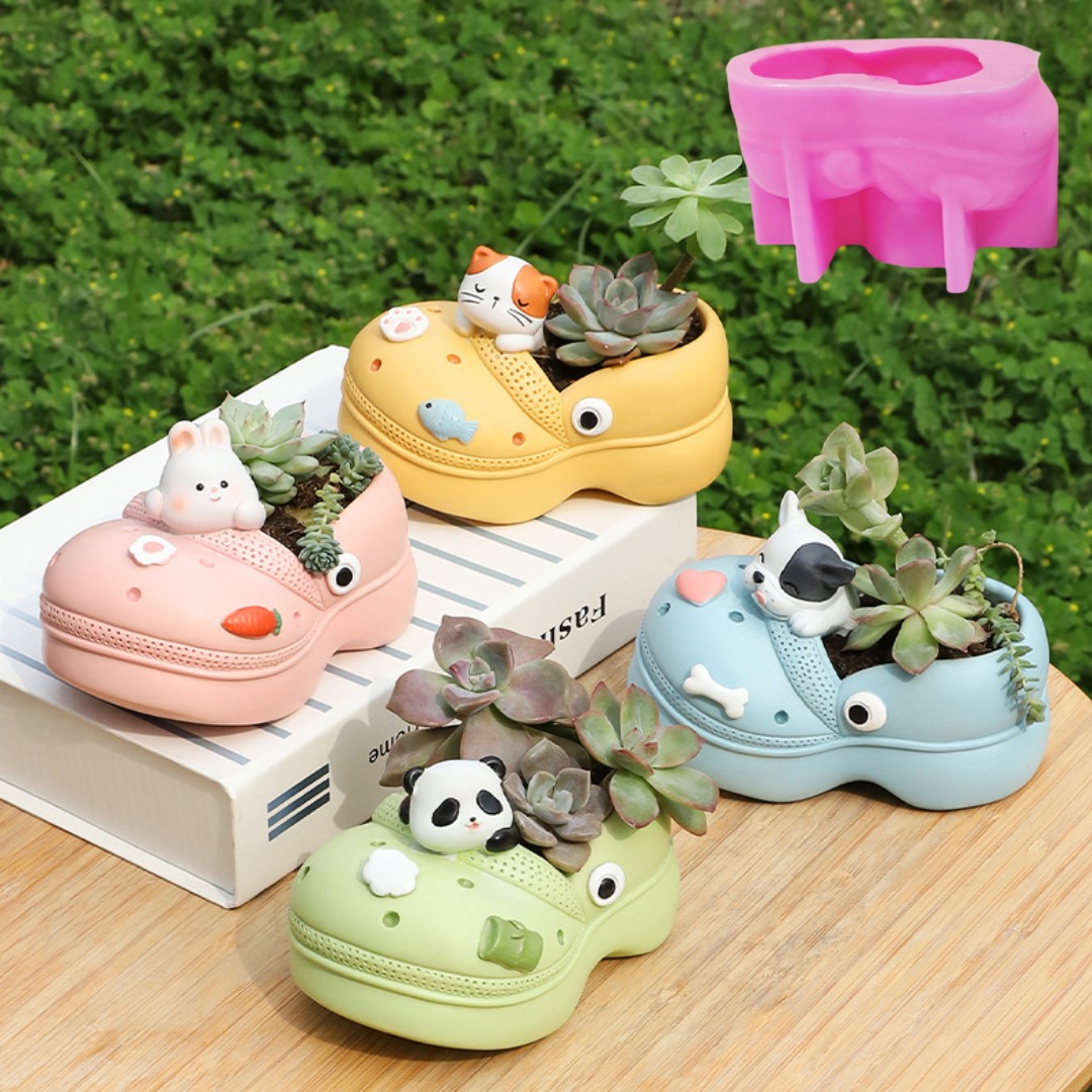 Sandal hewan 3D, Pot bunga tan - Succulent Set ulasan dan harga