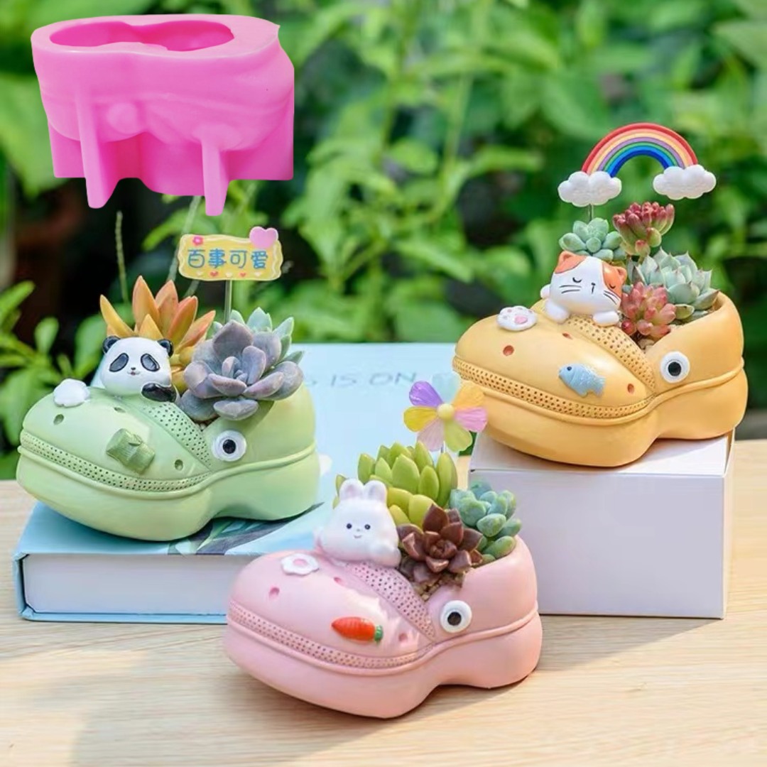 Sandal hewan 3D, Pot bunga tan - Succulent Set ulasan dan harga