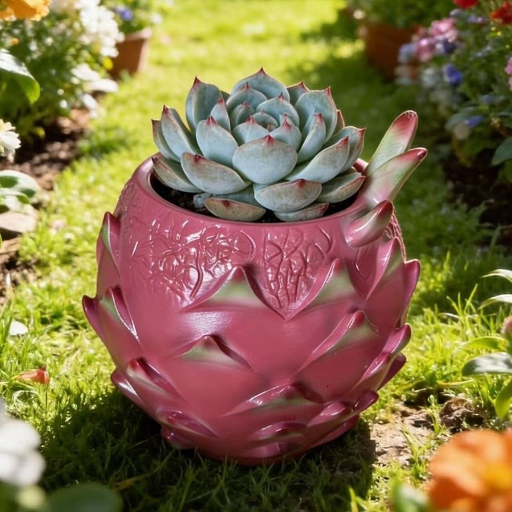 Pot Tanaman Buah Naga Resin Kr - Snake Plant Ceramic ulasan dan harga