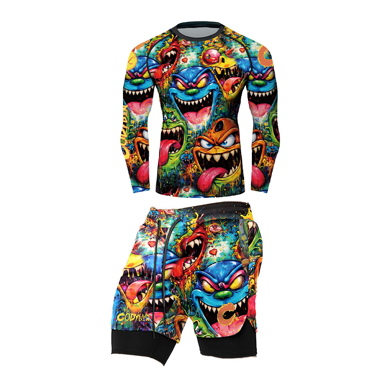 Kaos Rashguard Pria dengan Mot - Monstera ulasan dan harga