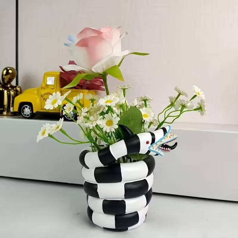 1 Buah Pot Bunga Resin Berbent - Snake Plant Ceramic ulasan dan harga