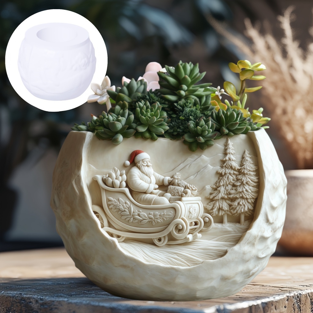 Cetakan Lilin Relief Santa Cla - Succulent Set ulasan dan harga
