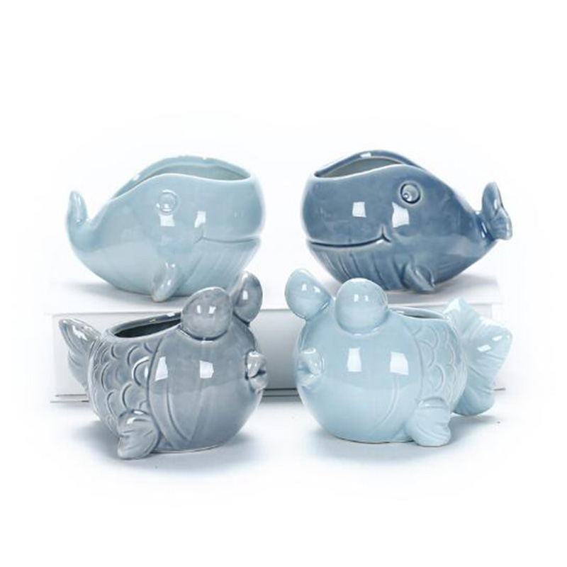 Pot Bunga Porselen Biru Bergay - Snake Plant Ceramic ulasan dan harga