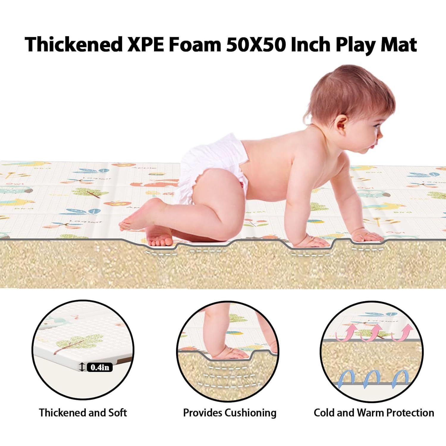 Matras Bermain Bayi Dua Sisi D - Repotting Mat ulasan dan harga