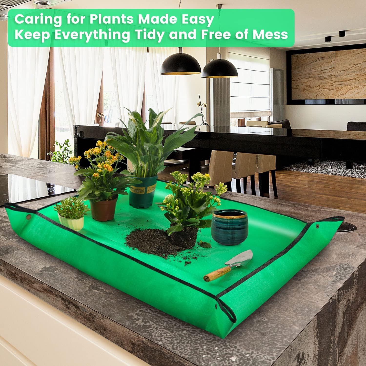 Alas Tanam Persegi Tahan Air u - Repotting Mat ulasan dan harga